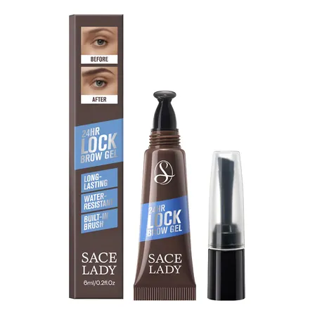 Sace Lady Gel Fijador De Cejas Waterproof 6ml Larga Duración 02 Marrón Oscuro