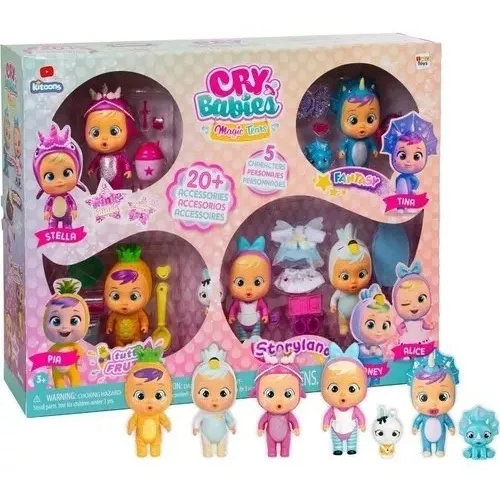 Cry Babies/Bebes Llorones Magic Tears Set 5 Muñecas Con Accesorios