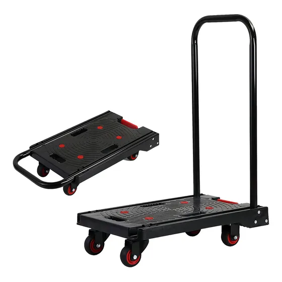 Carro De Carga Plegable Hoso Tipo Plataforma 150 Kilos Negro