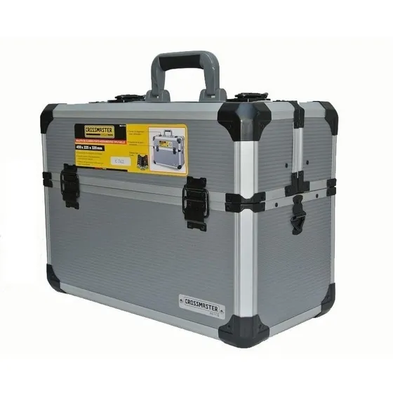 Caja Porta Herramientas Aluminio Fuelle Crossmaster 9931116 Color Gris