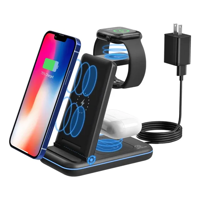 Cargador Inalámbrico Para iPhone Para Apple Watch AirPods