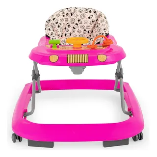 Andador Infantil Musical Disquinho Andajar Brinquedo Com Freio Até 12 Kg Safari Ll Rosa Tutti Baby Andador Infantil Musical Disquinho Andajar Brinquedo Com Freio Até 12 Kg Safari Ll Rosa Tutti Baby