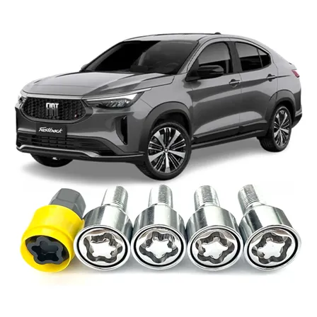 Jogo 4 Parafusos Antifurto De Rodas Fiat Todos Modelos