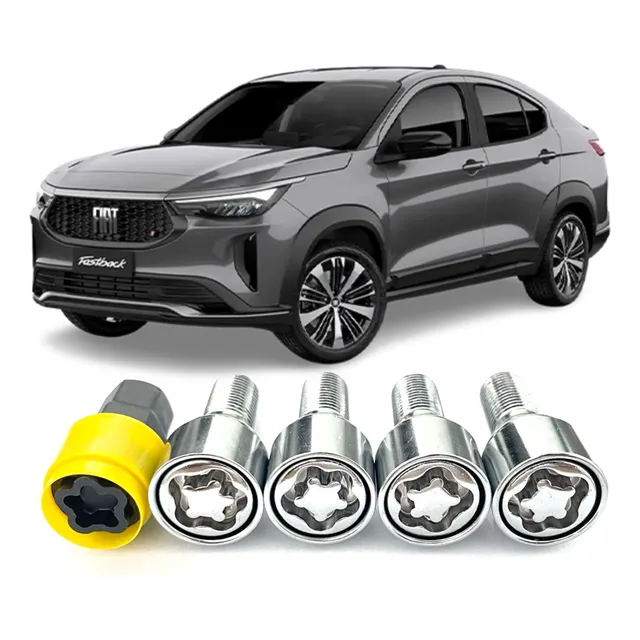 Jogo 4 Parafusos Antifurto De Rodas Fiat Todos Modelos