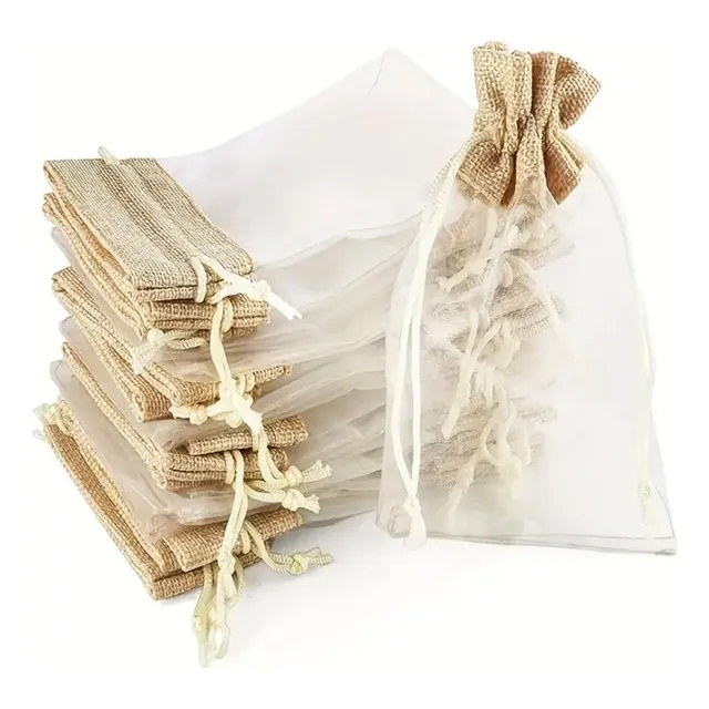 Bolsitas Souvenirs Organza Y Arpillera X 100
