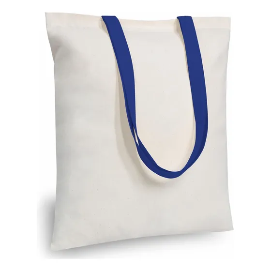 Bolso De Tela Reutilizable Azul Natural Para Compras