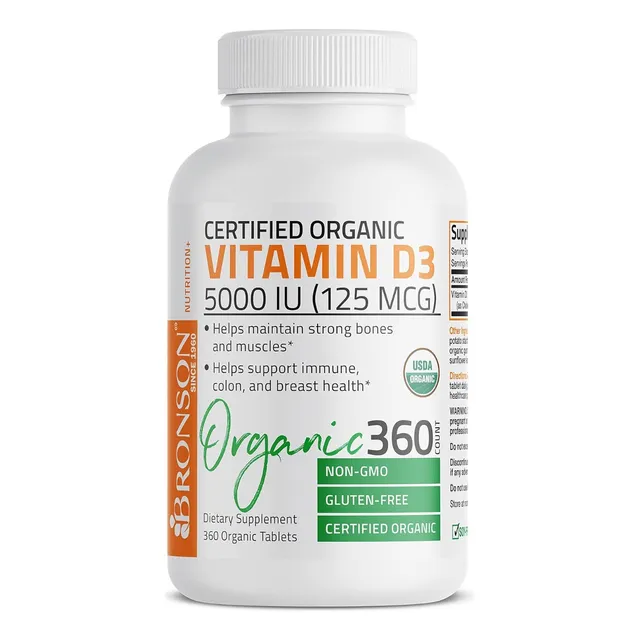 Vitamina D3 5000 Iu Bronson 360 Tabletas