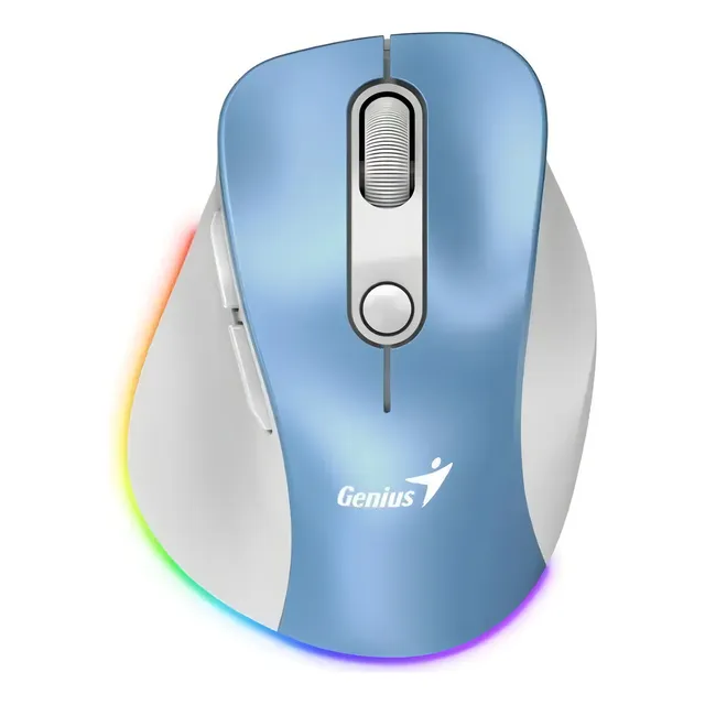 Mouse Inalambrico Genius Ergo 9000s Pro Celeste Bluetooth 5