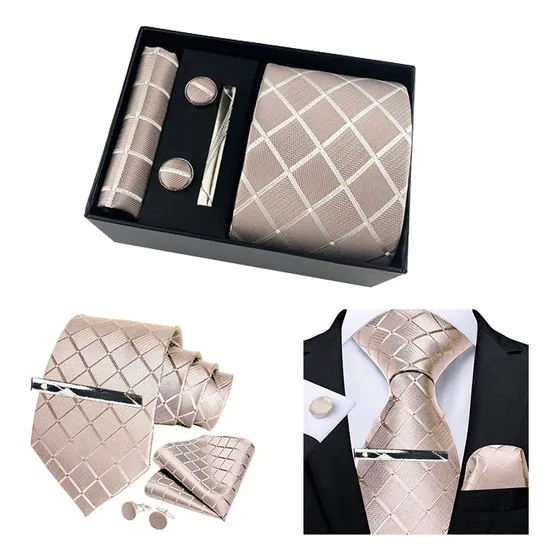 Set De Corbata Formal De 8 Cm Con Estuche De Regalo