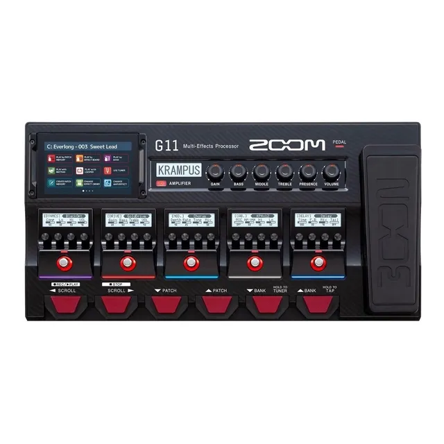 Pedalera Digital Multiefectos Con Pantalla Táctil Zoom G11 