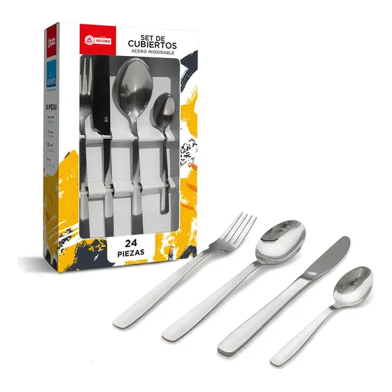Set De Cubiertos Basic Amefa Record 24 Pzas Gris | Cuotas sin interés