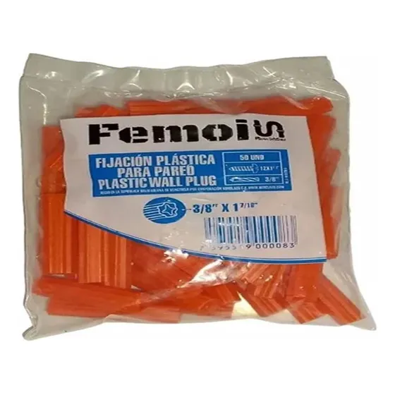 Ramplug Naranja Plastico De 3/8  Pack (50 Unidades) Femoi 