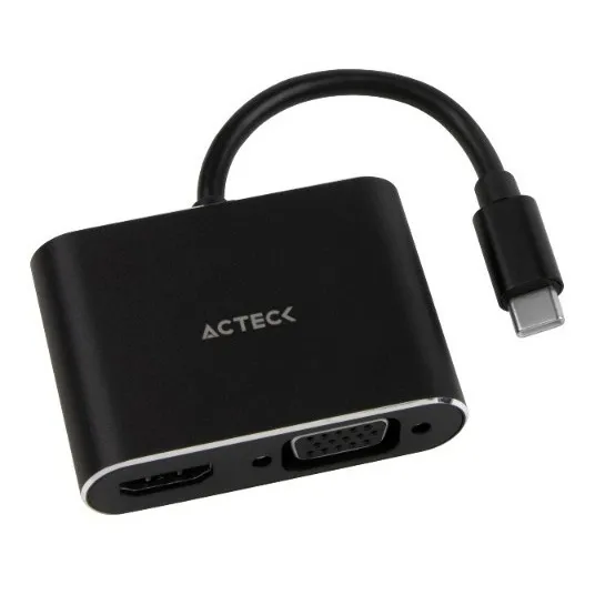 Adaptador Usb Tipo C A Hdmi + Vga Shift Plus Av420 4k