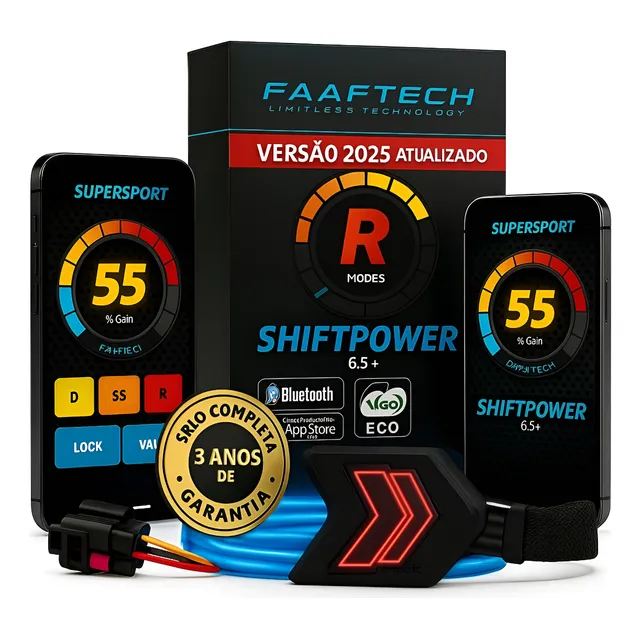 Shiftpower Pedal Modulo Nova Versão 2025 App Modo Eco Delay