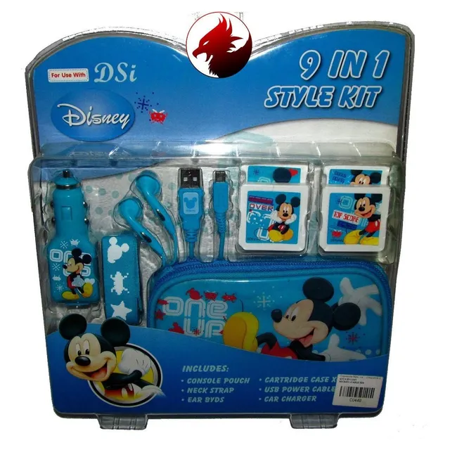 Kit Accesorios 9 En 1 Para Nintendo Ds Lite Mickey Mouse