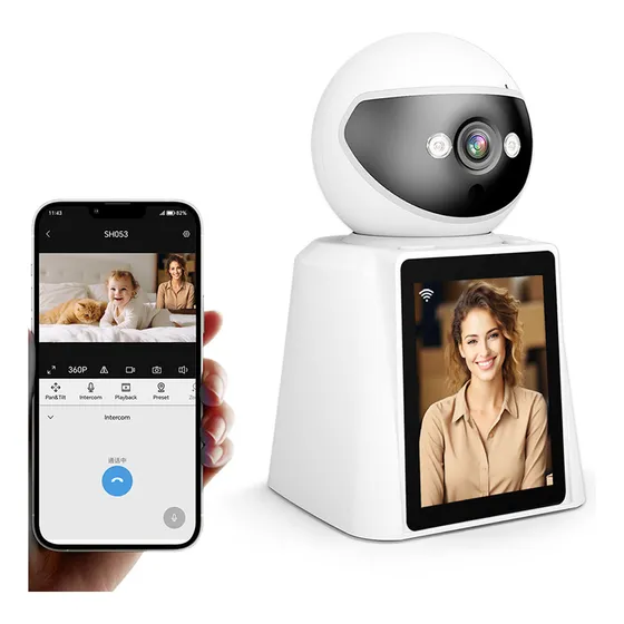Cámara De Seguridad Srihome Con Pantalla 2.8 Pulgadas Video Color Blanco