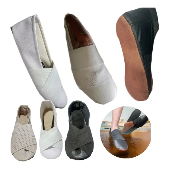 Zapatos Abuelitas Pies Hinchados Diabéticos, Suela En Cuero