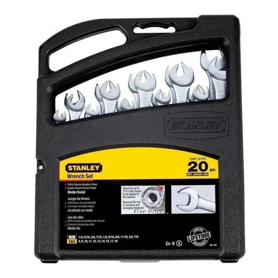 Juego Llaves Mixtas Stanley Combinado 20p 8-18 1/4-7/8 85783