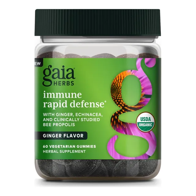 Suplemento De Defensa Rápida Inmune Gaia Herbs 60 Gomitas