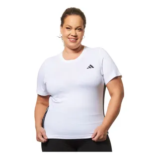 Camiseta Esportiva Feminina Essentials 3 Stripes adidas Camiseta Esportiva Feminina Essentials 3 Stripes adidas