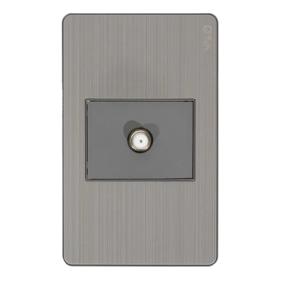 Placa Valo Toma Television Acero Inoxidable