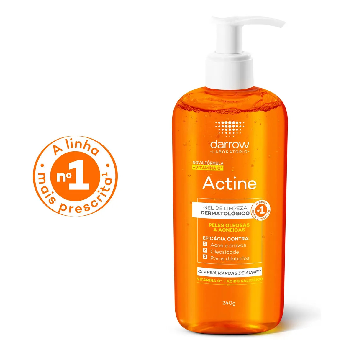 Gel de Limpeza Facial Darrow Actine Pele Oleosa e Acneica 240g Gel de Limpeza Facial Darrow Actine Pele Oleosa e Acneica 240g