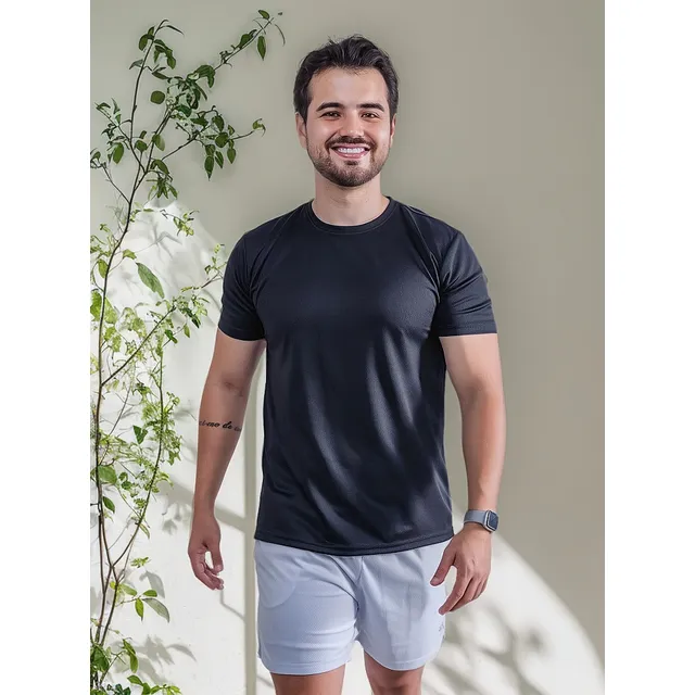 Camiseta Dry-tech Proteção Uv Não Amassa - Fitnesmart Pro