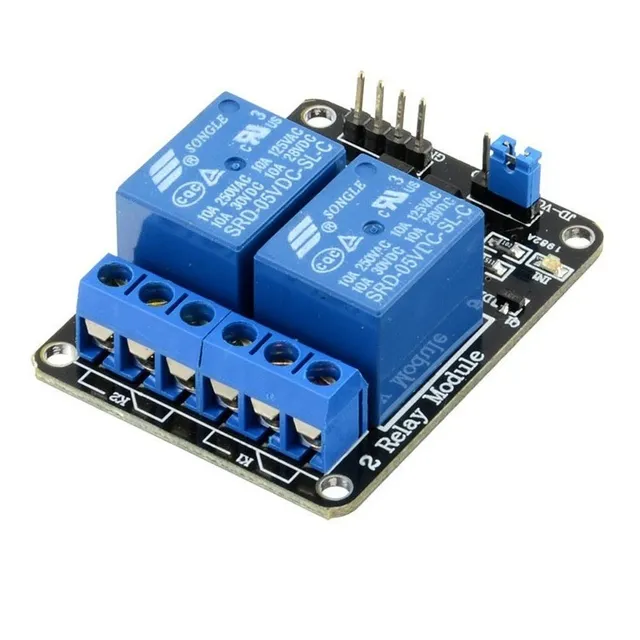Mgsystem Modulo Rele Relay 5v Optoacoplador 2 Canals Arduino