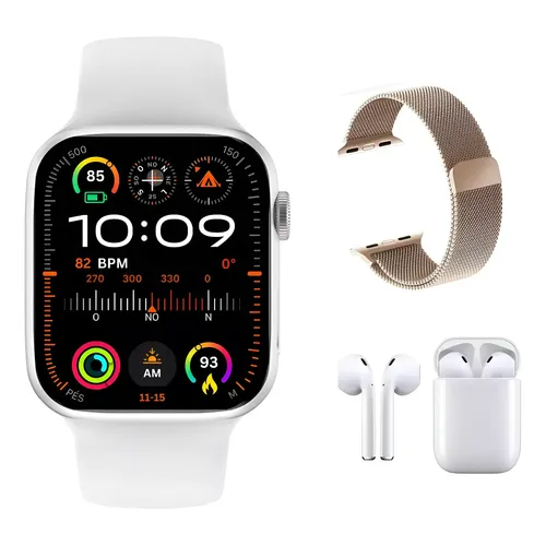 Smartwatch Watch X Pro Max Serie 10 Nfc Gps Amoled Caixa Prateado
