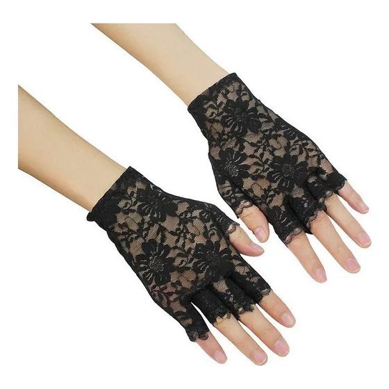 Par De Guantes Sin Dedos De Encaje Gótico Muñeca Fiesta Boda