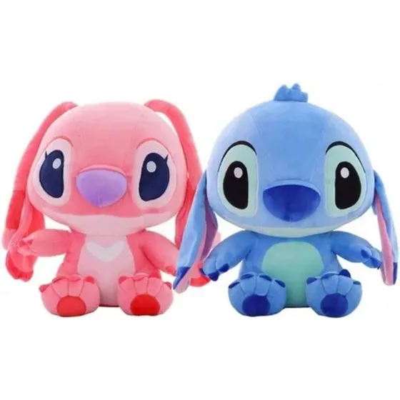 Combo X2 Peluches Stitch Y Angel 30cm Importado Envio Gratis