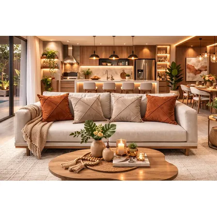 Kit 4 Capa Almofada Suede Drapeada Toque Macio 45x45