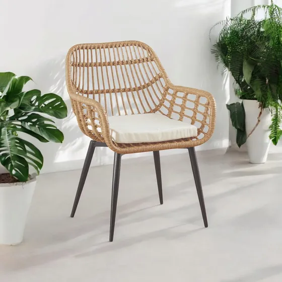 Sillon Butaca Interior Exterior Ratan Con Almohadon