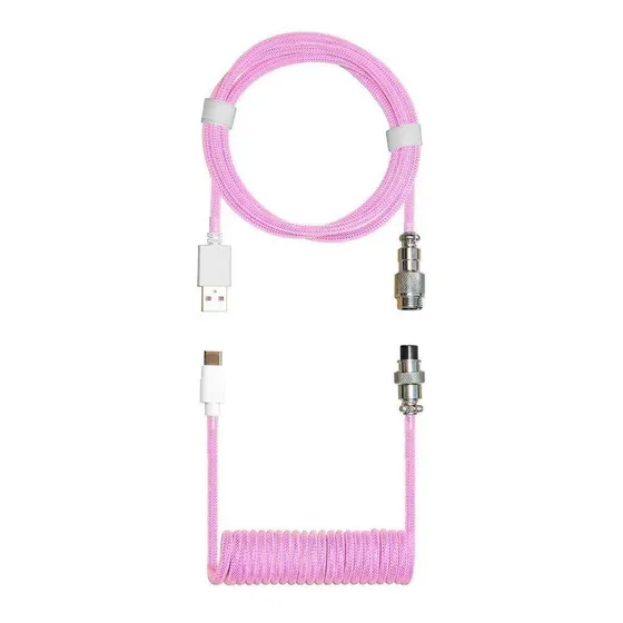 Cabo Duplo Enrolado Cooler Master Kb-cmz1 Magenta Rosa