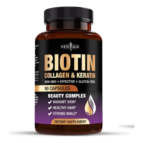 Nueva Age Biotina Collagen Keratina Ácido Hialurónico 57qnd
