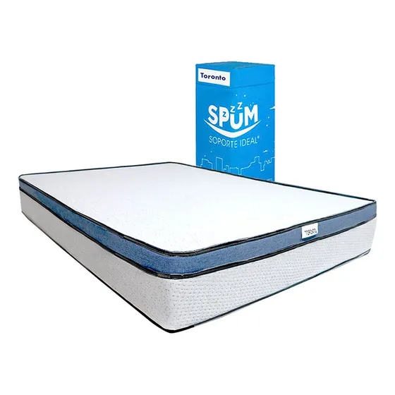 Colchón En Caja King Size Dormimundo Toronto Medio 26cm Gris