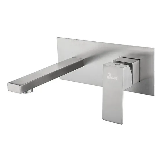 Grifería De Lavamano De Pared Brush Nickel Bari