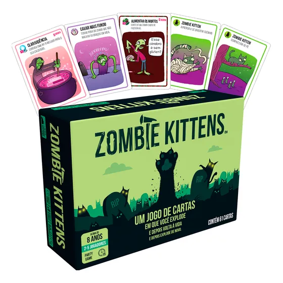Exploding Kittens Zombie Jogo De Cartas Português Galápagos