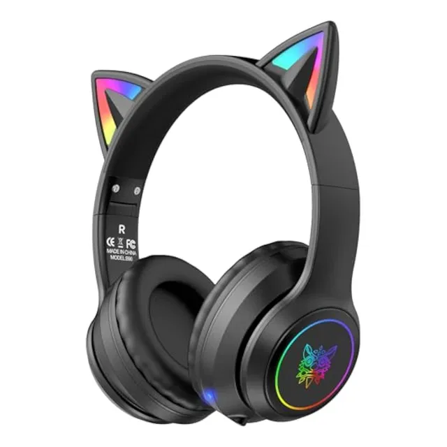 Auriculares Bluetooth Con Orejas De Gato Para