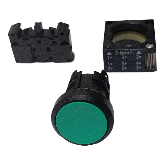 Botón Pulsador Luz Verde Siemens 3sb3202-0aa41 Verde
