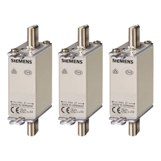 Kit 3 Fusíveis Gg 500vca/250vcc Nh000 80a - Siemens