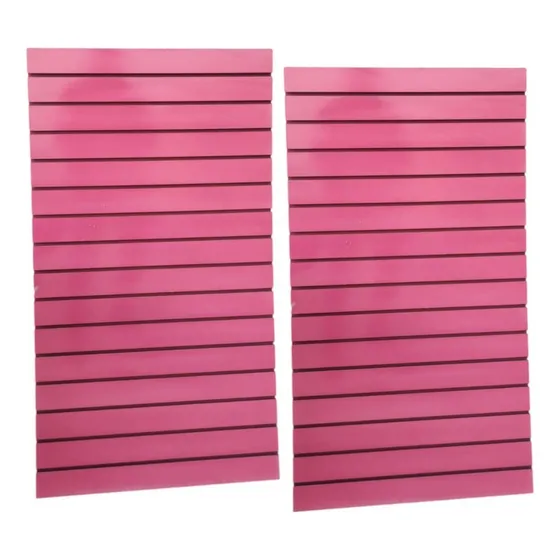 2 Panel Ranurado Exhibi Tabla Rosa 60x114 Cm 18mm