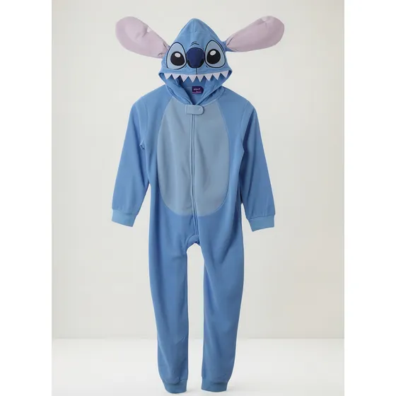 Pijama Polar Niña Lilo & Stitch Entero Celeste Disney