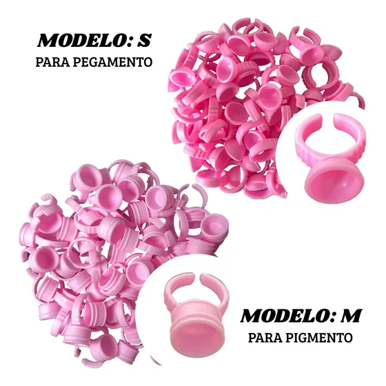 Anillos Para Pega Y Pigmento De Pestañas Cejas X100