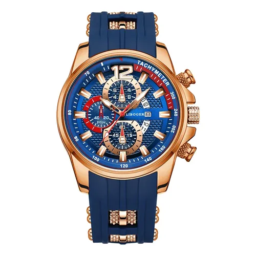 Relógios Oslo Omtsscvd0012 D2dx Slim Crono Safira Mesh Azul Bisel