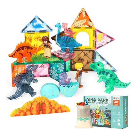 Bloques Magnéticos De Dinosaurios Educativos Para Niños 3 A