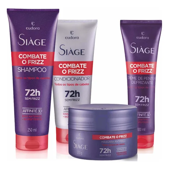 Combate O Frizz Siàge Eudora - 4 Produtos