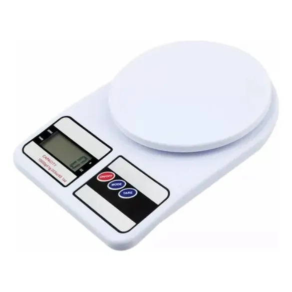 Bascula 10kg Cocina Pesar 1 Pieza Capacidad Máxima 10 G Color Blanco