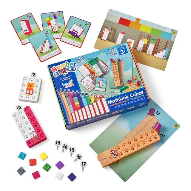 Juego Hand2mind Numberblocks Mathlink Cubes 11-20 Actividade