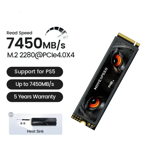 SSD M.2 NVMe KingSpec XG7000 1TB 2242 PCIe 4.0 7200MB/s Lectura